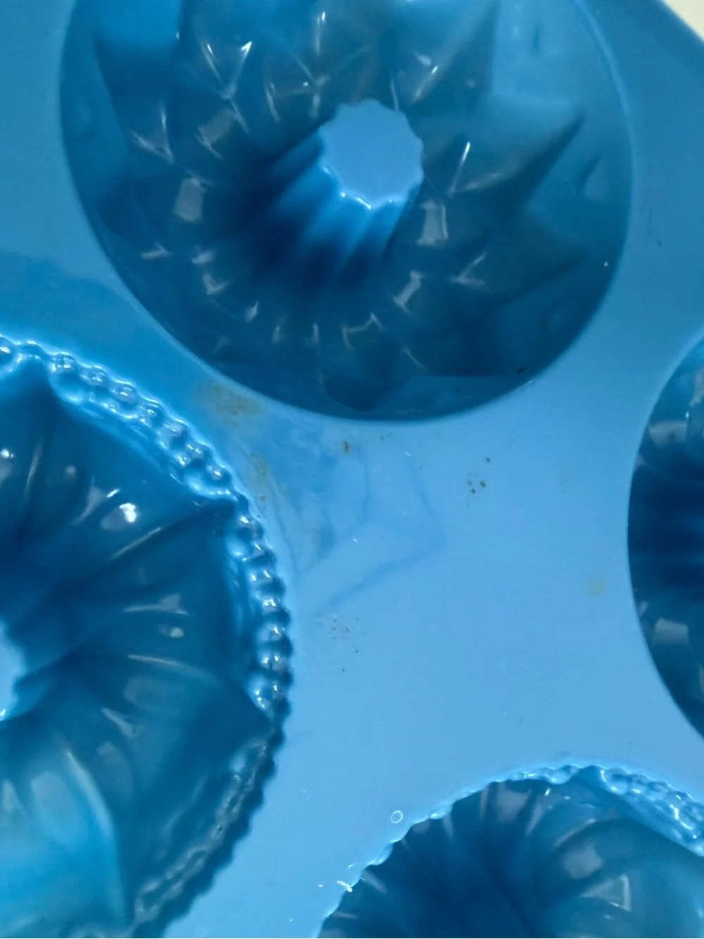 Blue Silicone Mini Bundt Cake Mold - Set of 6